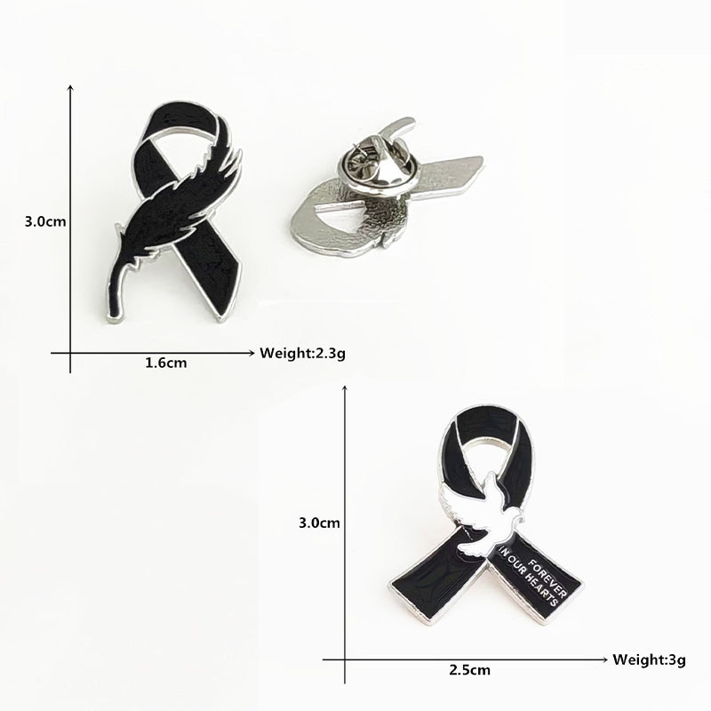Trâm cài corsage đen huy hiệulogo dành cho sự kiện tưởng niệm