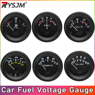 Nhiệt độ nước 52mm Nhiệt độ dầu Vôn kế Áp suất dầu với cảm biến Đồng hồ đo ô tô tiết kiệm cho đồng hồ đo ô tô 12V