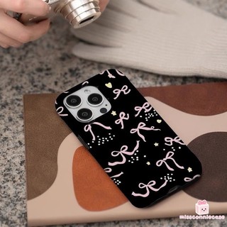 Ốp Lưng Cho Iphone 17 15 14 13 11 16 12 Pro Max Air X XR XS MAX 14 7 16 15 8 Plus SE 2022 Thời Trang Màu Hồng Nơ Họa Tiết Ngôi Sao Sang Trọng Bóng Bề Mặt