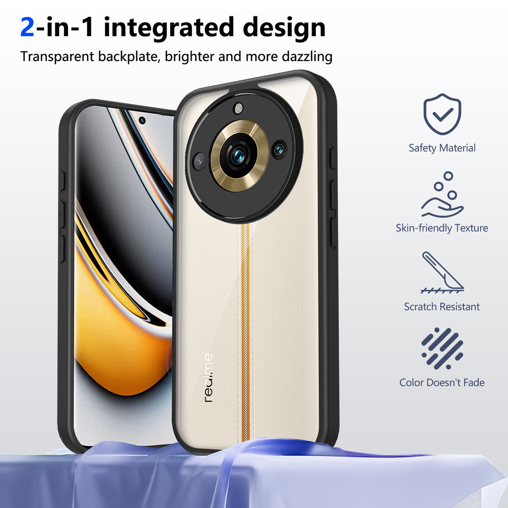 Ốp lưng Realme 11 Pro Plus 5G Vỏ trong suốt mờ thời trang cho Ốp điện thoại Realme 11 Pro 5G