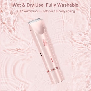 Đa chức năng Máy cạo râu điện nữ mới 2-trong-1,Tông đơ bikini, Chống nước IPX7, Lưỡi dao gốm kép, Máy cạo lông không đau