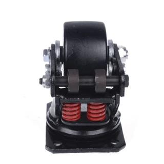 3inch Im Lặng Giảm Chấn Đa Năng Bánh Xe 400kg Lò Xo Chống Địa chấn caster Thiết Bị Nặng Cổng Bánh Xe Công Nghiệp