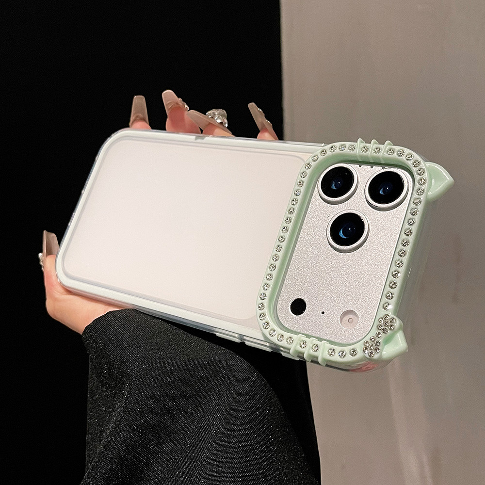 Ốp Điện Thoại Acrylic Mờ Tai Mèo Nhiều Màu Sắc Cho iPhone 17 Pro Max 17 Air 16 Plus 15 14 13 12 11 Vỏ Bảo Vệ Chống Sốc