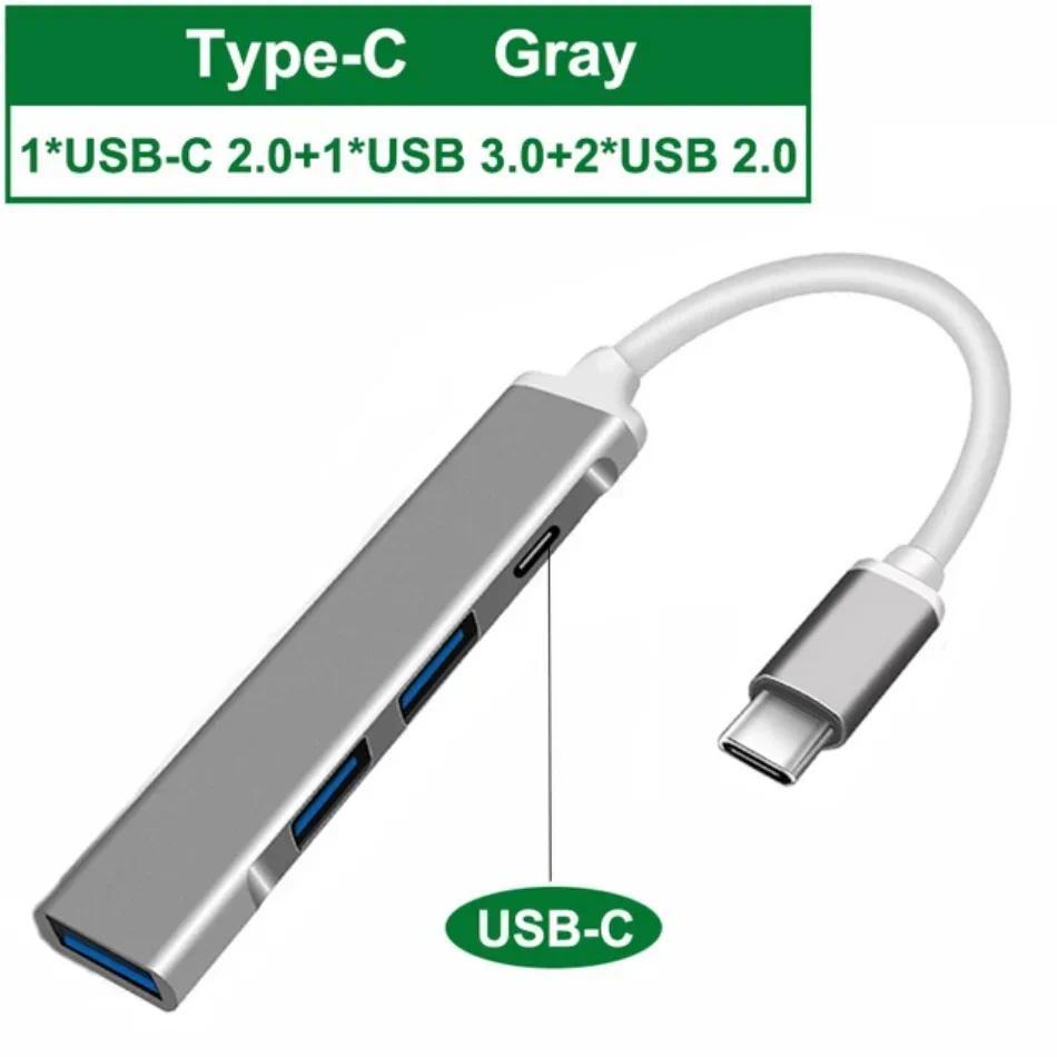 4 trong 1 USB 3.0 HUB Tốc Độ Cao USB3.0 OTG 4 Cổng USB C HUB Đa Bộ Chia Adapter Cho Xiaomi Lenovo Macbook Pro Phụ Kiện