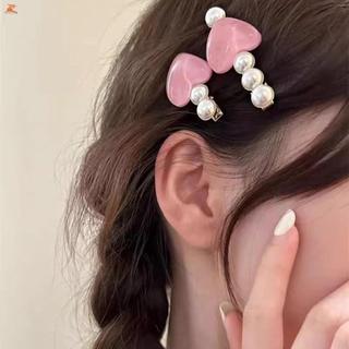 Set 2 Kẹp Tóc Trái Tim Phong Cách Ngọt Ngào, Chống Trơn Trượt, Đa Năng cho Sử Dụng Hàng Ngày