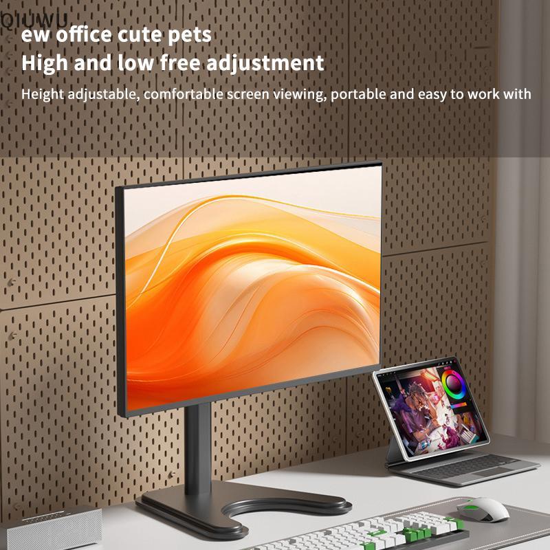 QIUWU Có Thể Điều Chỉnh 14-21 / 24 / 27 / 32 Inch Máy Tính Để Bàn Màn Hình Giá Đỡ Cánh Tay PC Màn Hình Chân Đế LCD LED TV Chuyển Động Toàn Bộ 370 / 450mm.