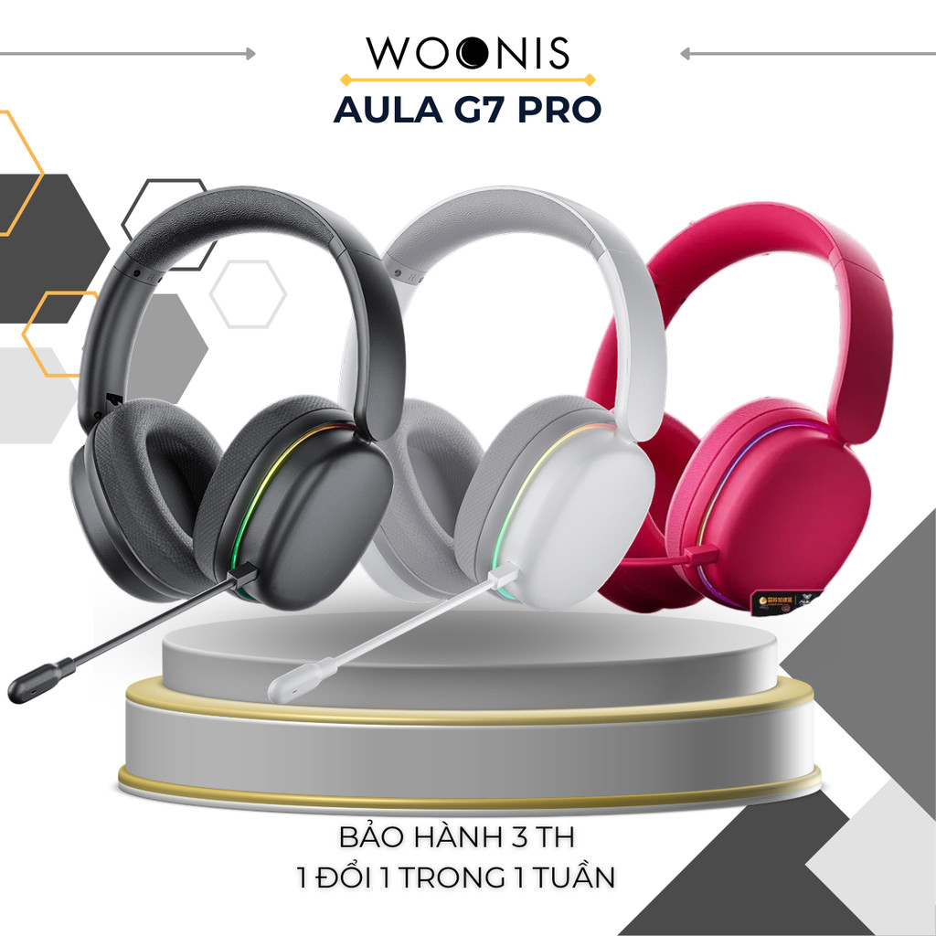 Tai Nghe Gaming Không Dây AULA G7 Pro – Âm Thanh Vòm 7.1, Mic Chống Ồn ...