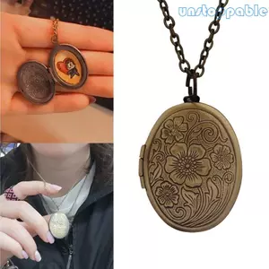 Mồi vòng cổ đồng thau hình bầu dục - Quà tặng tưởng niệm cho nữ