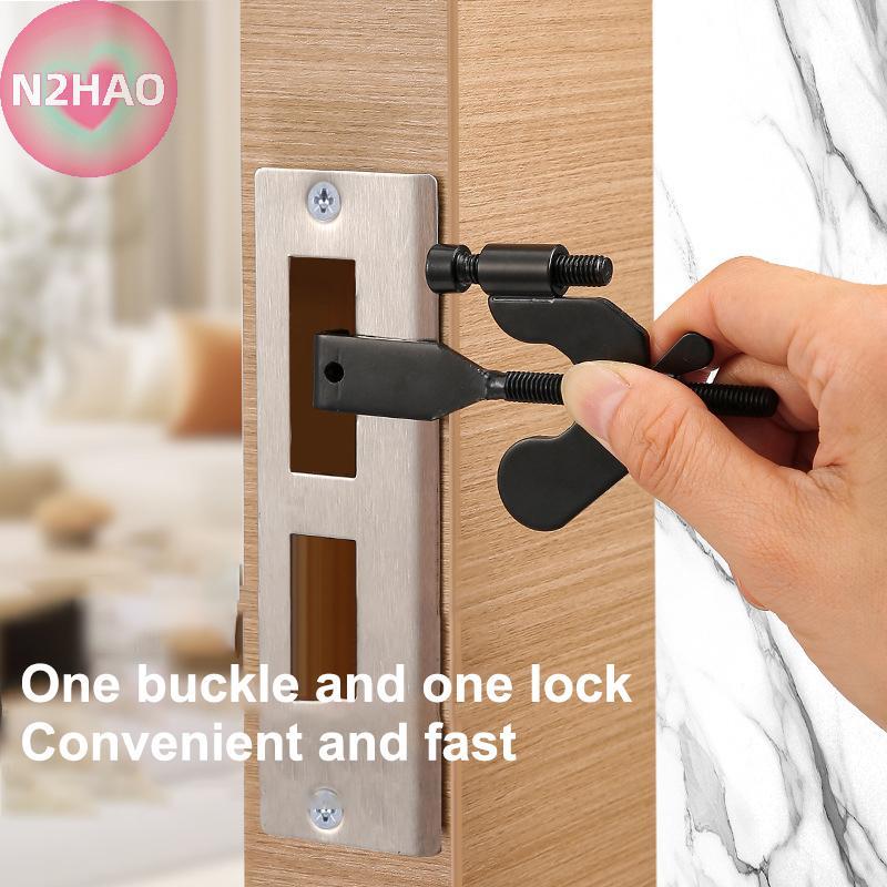 N2HAO Privacy Extra Security Lock Chống Trộm Du Lịch Bên Trong Cửa Locker Dành Cho Du Lịch Nhà Phòng Ngủ Người Ngoài n