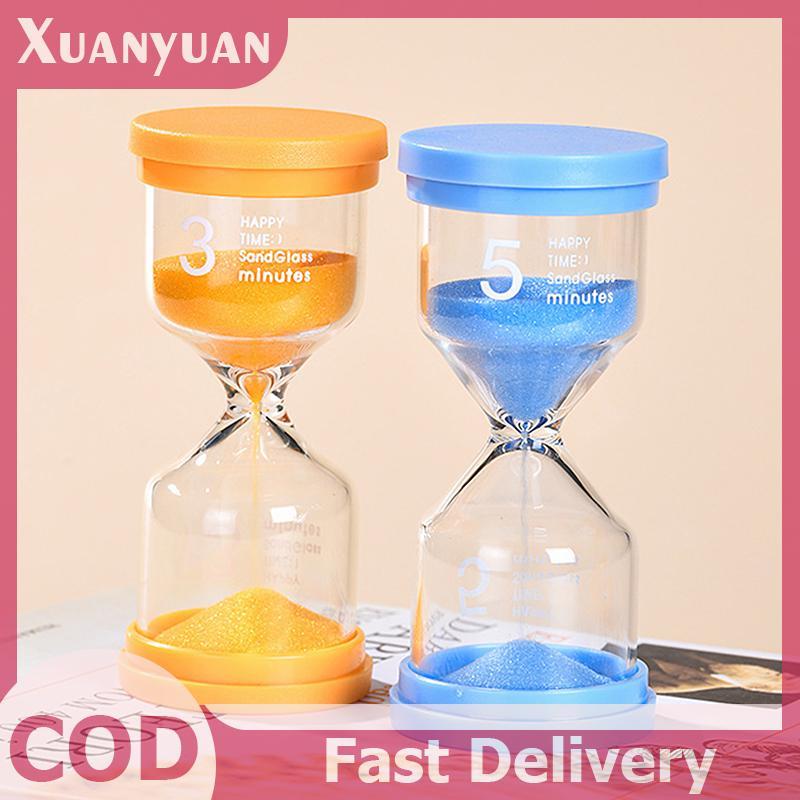 XUAN 1PC 3 / 5 / 10 / 15 / 30 Phút Cát Nhiều Màu Sắc Trẻ Em Kid Quà Tặng Cát Hẹn Giờ Kính Trang Trí Nhà Cửa Đồng Hồ Cát VN