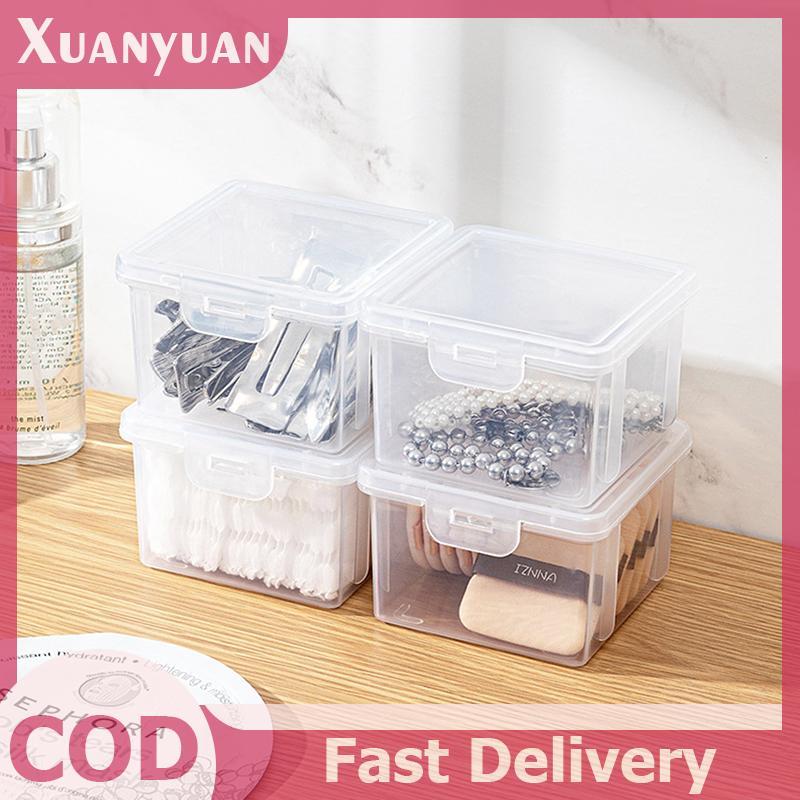XUAN Hộp Bảo Quản Cotton Chống Bụi Hộp Xốp Mỹ Phẩm Trong Suốt Làm Đẹp Trứng Miếng Lót Mỹ Phẩm Hộp Phòng Tắm Tổ Chức Trường Hợp VN