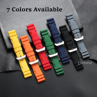 Dây đeo đồng hồ silicon cao su 22mm 24mm 26mm cho băng đô chống nước Panerai dành cho nam nữ màu xanh lá cây Khóa màu xanh đỏ vàng