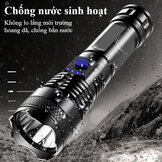 Đèn Pin Cầm Tay Cao Cấp - LED COB Siêu Sáng, Vỏ Hợp Kim Bền, Sạc Tiện Lợi, Chống Nước Hiệu Quả