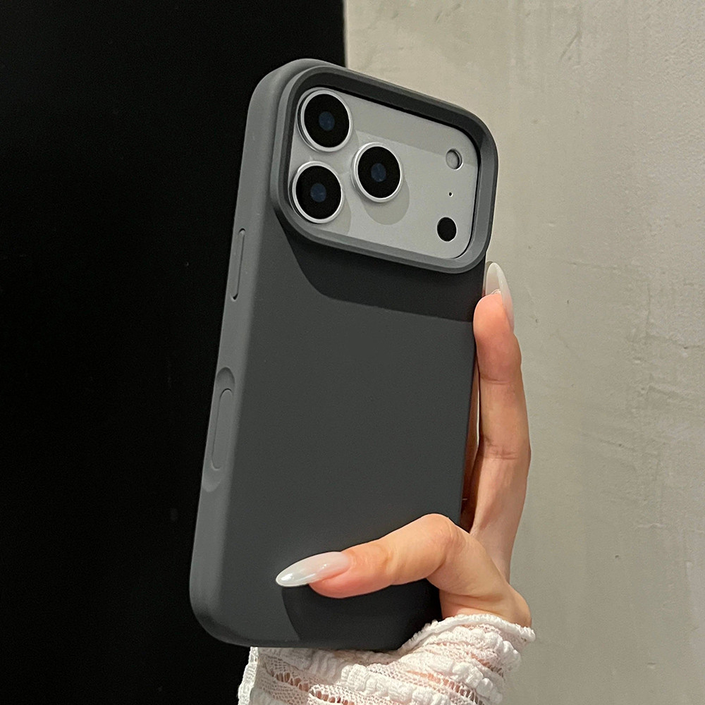 Ốp Điện Thoại Silicon Lỏng Màu Trắng Cổ Carbon Đen Cho iPhone 17 Pro Max 17 Air 16 Plus 15 14 13 12 11 Vỏ Bảo Vệ Chống Sốc