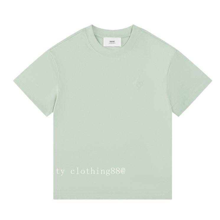 Áo thun cotton cổ tròn thêu trái tim trắng - Chất liệu tốt, sẵn sàng giao ngay