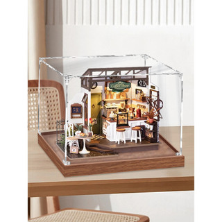 [Hộp chống bụi acrylic] Thích hợp cho rolife rolife Coffee Shop diy Cottage Handmade Nhà nhỏ Hộp trưng bày acrylic Hộp lưu trữ chống bụi