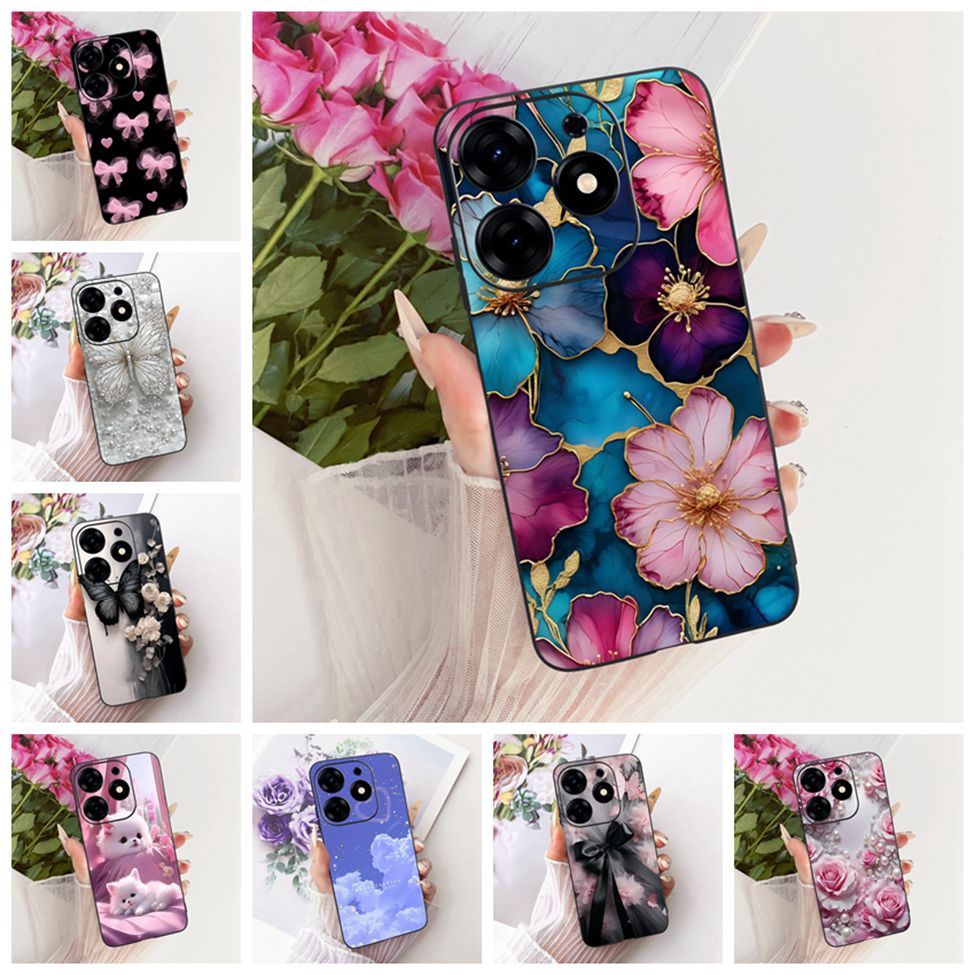 Ốp lưng Tecno Spark 10 Pro Cover KI7 Mèo Dễ Thương Thời Trang Bướm Sơn Vỏ Techno Spark 10 Pro K17