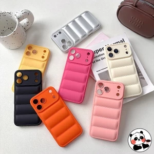 Vỏ Áo Khoác Xuống Cho OPPO A3 Pro A2X A1X A1S A18 A17 A17K A16 A16S 5G 4G Vỏ Điện Thoại Mềm Chống Sốc Màu Kẹo Mùa Đông Dễ Thương