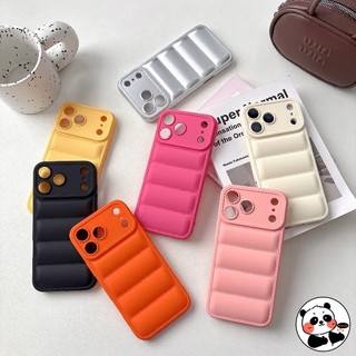 Vỏ áo khoác xuống cho Realme C65 C65S 5G 4G Vỏ điện thoại mềm chống sốc màu kẹo mùa đông sang trọng dễ thương