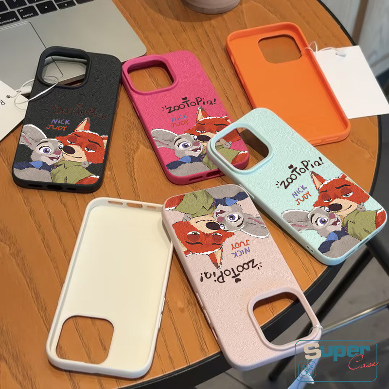 Ốp Lưng Tương Thích Cho IPhone 16 11 17 13 15 14 12 Pro Max 12 14 16 13 15 17 Pro 15 16 14 Plus XR X XS Max Hoạt Hình Dễ Thương Zootopia Fox Bunny Bìa Mềm