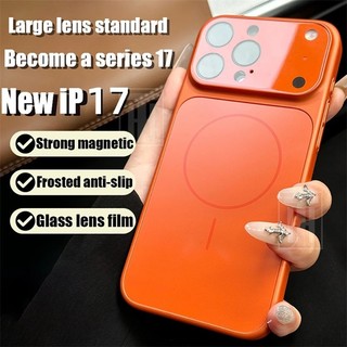 Ốp điện thoại cứng AG tương thích cho iPhone17promax 15 14 PRO MAX 14 Plus 16promax 17pro Vỏ bảo vệ ống kính máy ảnh chống sốc