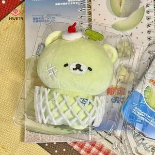 HWETR Cantaloupe Gấu Sang Trọng Móc Khóa Mềm Nhồi Bông Búp Bê Mặt Dây Chuyền Ba Lô Túi Trang Trí Trẻ Em Quà Tặng Mới