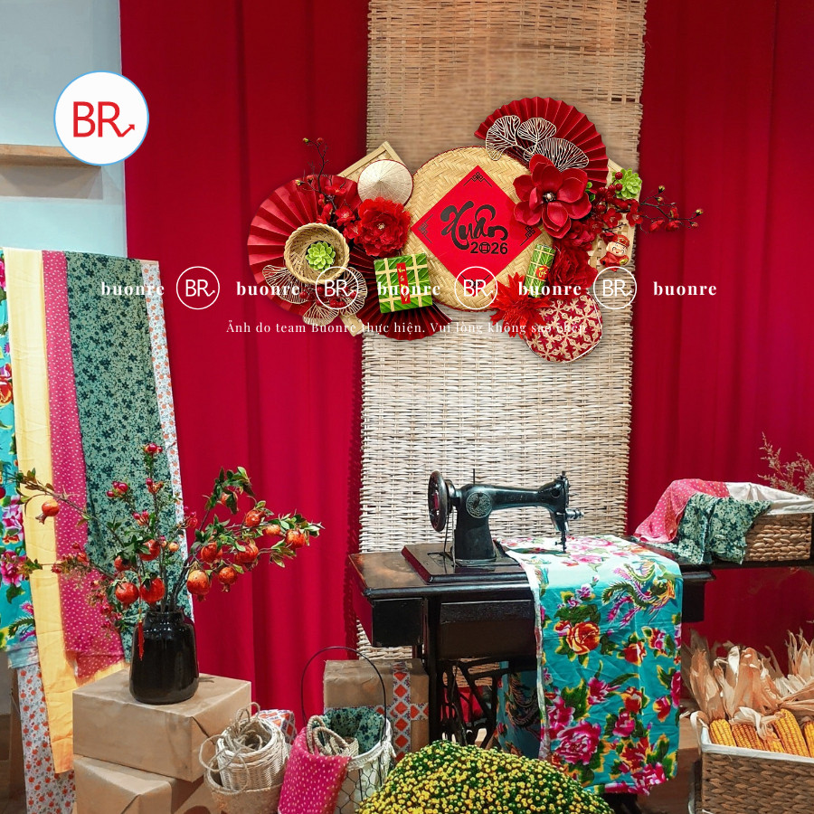 Set nguyên liệu trang trí mẹt Xuân An Lộc-Phụ kiện decor Tết 2026,mẹt tết treo tường cầu may mắn,tài lộc ANGIHOME