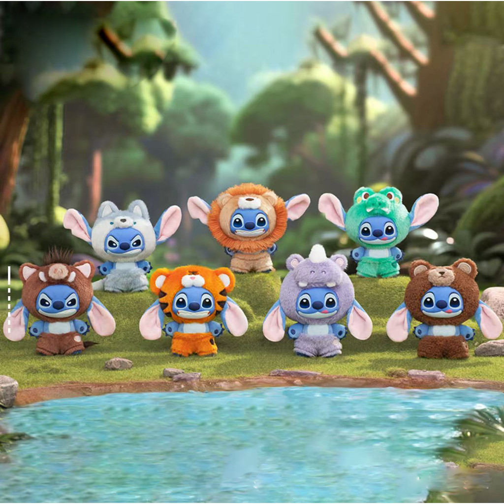 SY Lilo & Stitch Wild Animal Series Plush Vinyl Blind Box Túi Charm sang trọng đồ chơi dành cho trẻ em gái