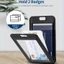 BTF 2 ID Huy Hiệu Đựng Thẻ Có Cửa Sổ Trong Suốt Hai Mặt Giữ Huy Hiệu Làm Việc Cho Văn Phòng Bệnh Viện Triển Lãm Trường Học