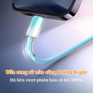 Cáp sạc nhanh 120W dây pha lê Type-C – Tương thích iPhone 17 16 15 14 13 12 11 Pro Max Samsung Xiaomi OPPO VIVO Huawei