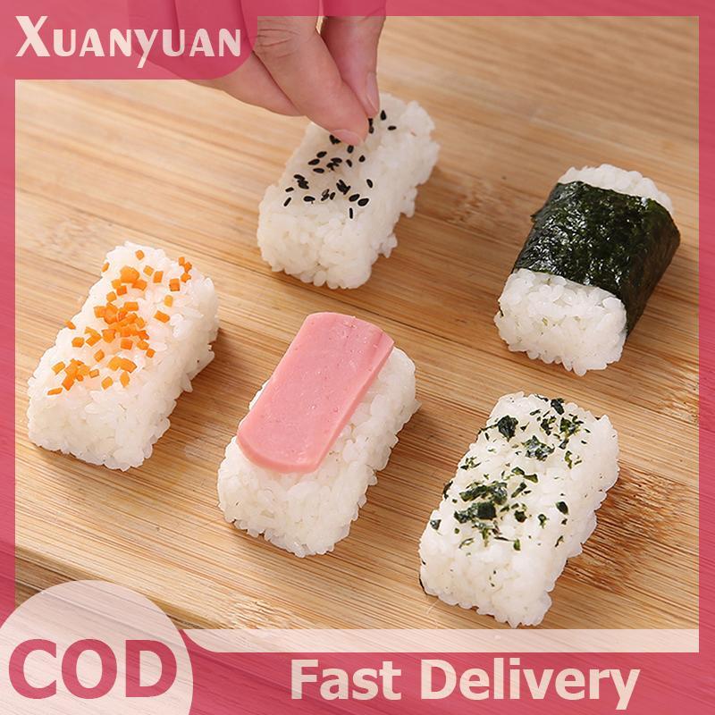 XUAN 5 Cái / bộ Sushi Nigiri Máy Làm Khuôn Cơm Chống Dính Máy Làm Báo Chí DIY Bento Tool VN