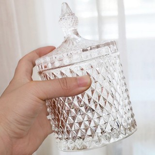 Hũ Thủy Tinh Kim Cương Đựng Mứt, Kẹo, Gia Vị Có Nắp – Sang Trọng & Tiện Dụng - TG1030-2.5