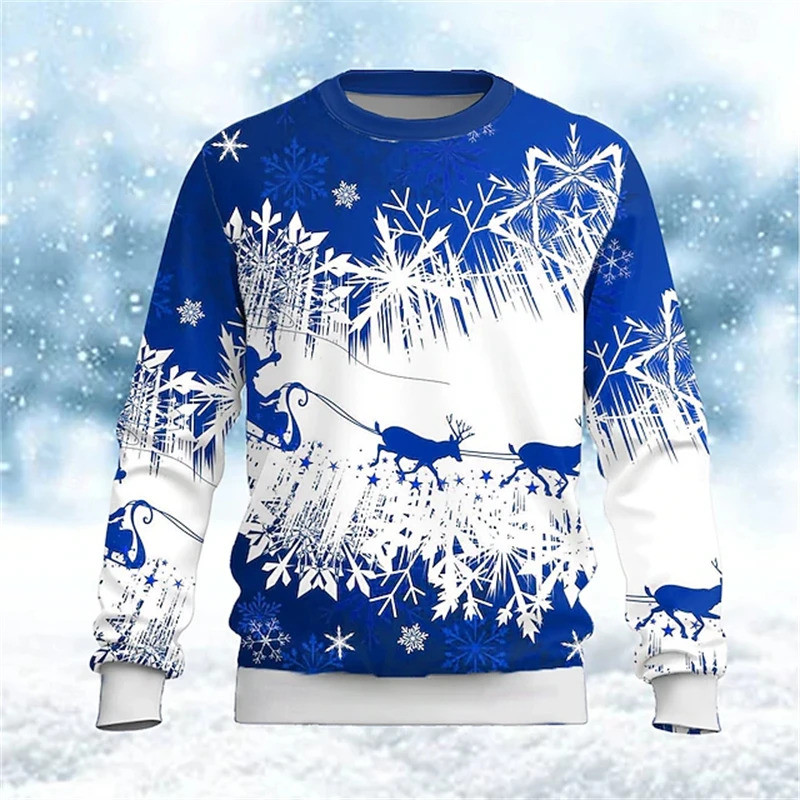 Mới Áo Thun Ông Già Noel Nam Dài Tay, Cổ Tròn - Phù Hợp Xuân Thu