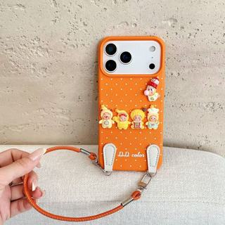 Dành Cho iPhone 17 Pro Max 2025 13 14 15 16 11 12 Ốp Lưng Bảo Vệ Điện Thoại Hoạt Hình Dễ Thương Gấp Đứng Đeo Ngang Dây Đeo