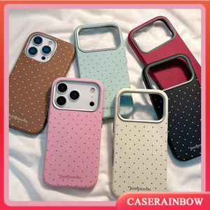 Vỏ Tương Thích Cho IPhone 17 15 11 14 13 16 12 Pro Max 15 16 14 Plus Xr X Xs Max Air Hợp Thời Trang Sipmle Chấm Bi Họa Tiết Da Silicon Cover