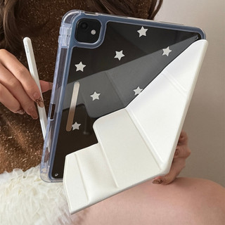 Vỏ cứng Da gấp chữ Y Điểm trắng cho Mini6 Mini7 A17Pro IPad 5 6 7 8 9 10 11 A16 Air 2 3 4 5 6 7 Air 11 M2 M3 Pro10.5 Pro11 2020 2021 2022 Pro13 M4 M5 2024 Khe cắm bút chì 2025
