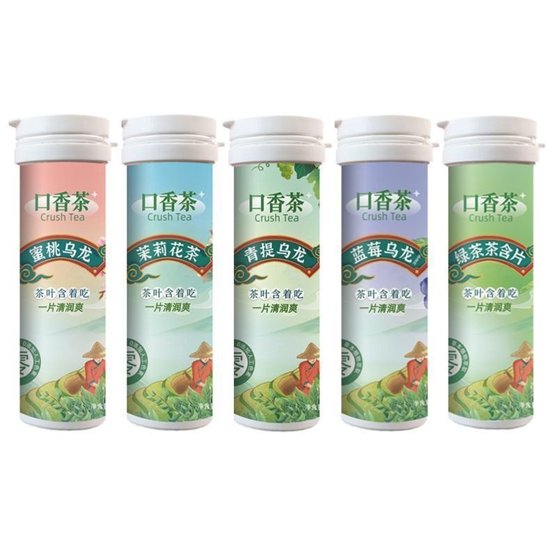 Trà Miệng Làm Mới Trà Xanh Trà Lozenges Hơi Thở Tươi 0 mía Đường Làm Mới Hương Vị Trái Cây Thoáng Mát Hơi Thở Tươi Loại Bỏ Hơi Thở Xấu