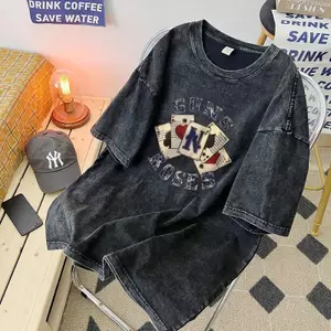 Áo thun nam và nữ -100% cotton - Phong cách đường phố retro Mỹ-Dáng rộng-Mềm mại và thoải mái-Thời trang và đa năng-D015