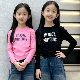 ÁO Croptop Tay DàI KiểU HàN Cho Bé GáI 3 12T, ThiếT Kế DâY RúT BêN SườN, áO Croptop KiểU