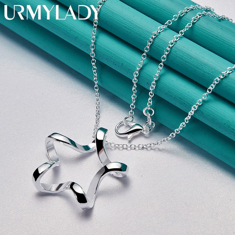 URMYLADY Mặt Dây Chuyền Bạc 925 Ngôi Sao, Phù Hợp Tiệc Cưới và Thời Trang Hàng Ngày