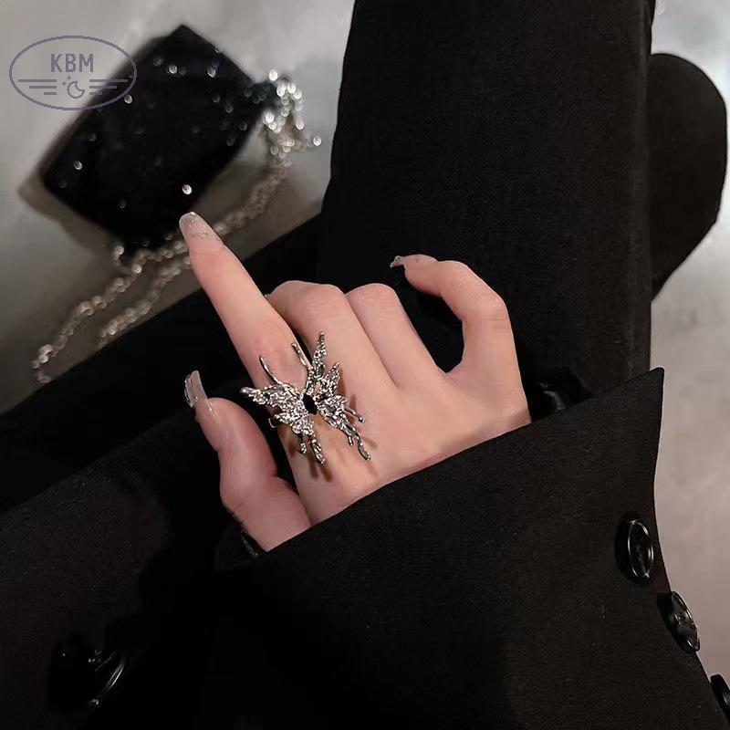 KBM Punk Nhẫn Không Đều Gothic Sáng Tạo Vintage Thời Trang Ngọt Ngào Mở Nhẫn Hip Hop Nhẫn Trang Sức Cho Nữ Cô Gái FSSG