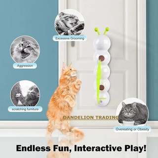 [DELION] Cat Stick Pro tương tác thông minh có đuôi mồi có thể thay thế Thích hợp cho độ bền xoay tự động trong nhiều gia đình mèo