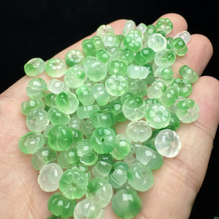 ((10 cái) Hạt bí ngô màu xanh nổi 8x5mm - Phụ kiện tự làm vòng tay