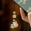 Sáng Tạo Tự Nhiên Bồ Đề Hoa Túi Tiền Quốc Gia Hợp Thời Trang Cặp Đôi Cao Cấp Xe Móc Khóa May Mắn Túi Treo Tự Làm Chất Liệu Dệt Tay
