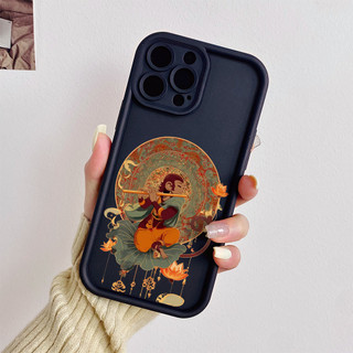 Ốp điện thoại hình con khỉ hoàng đạo cho iPhone 17 / 16 / 15 Pro Max / 14 / 13 / 12 / 11 / Mini 7 / 8 Plus Xs X Vỏ bảo vệ hình thang bằng silicon mềm chống sốc