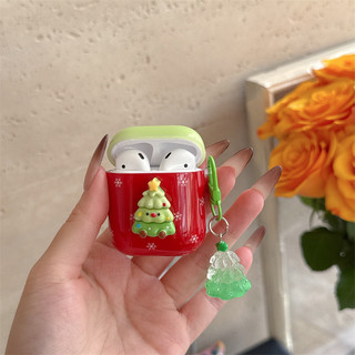 Giáng Sinh Cây Giáng Sinh Pacha Chó Cho AirPods 1 / 2 3 Pro Pro Pro2 pro3 Airpods4 Bộ Tai Nghe Không Dây Bluetooth Bảo Vệ AirPods Pro i3 i4 pro3 Vỏ Bảo Vệ Tai Nghe