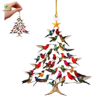 ⭐GROUS⭐Transparent Acrylic HummingFor Bird Ornament for Unique Holiday Decoration Ideas