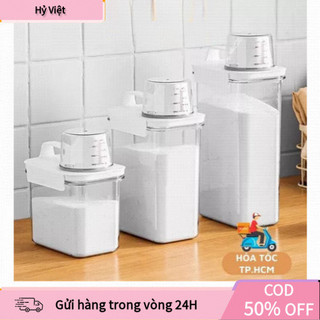 【Hỷ】Hộp đựng bột giặt nước giặt nước xả, Hộp đựng gạo bằng nhựa cao cấp chống ẩm chống tràn hộp đựng gạo hộp đựng đồ khô