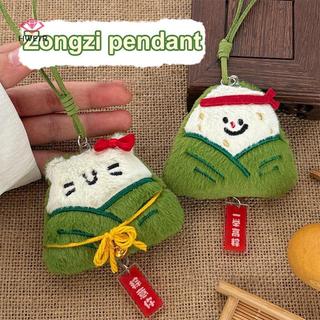 HWETR Vui Vẻ Dễ Thương Zongzi Búp Bê Mặt Dây Chuyền Sáng Tạo Hoạt Hình Sang Trọng Búp Bê Móc Khóa Dành Cho Nữ Cô Gái Ba Lô Phụ Kiện Trang Trí Ngày Lễ Quà Tặng Mới