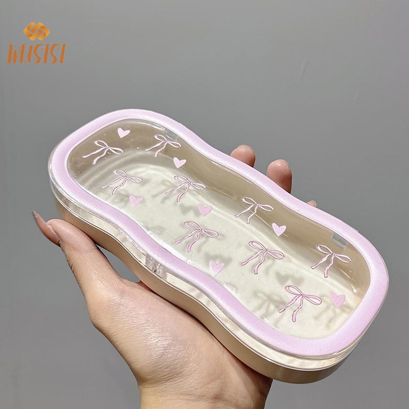 Hộp Đựng Kính Nơ Trong Suốt Thời Trang, Dễ Thương Cho Nữ - Phù Hợp Du Lịch